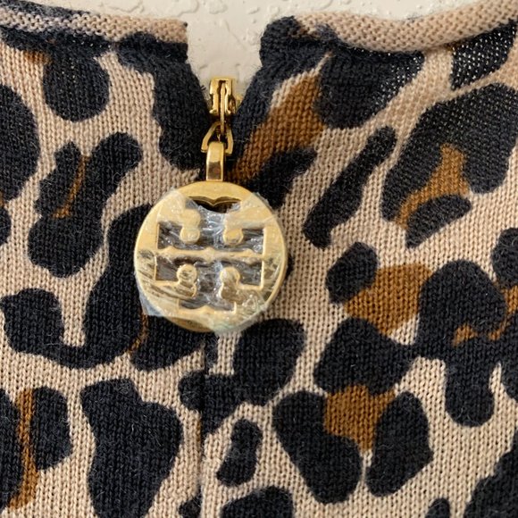 Tory Burch Leopard Print Tank Top Sleeveless Wool - Picture 4 of 6